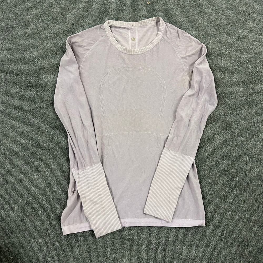 Lululemon Long Sleeve Womens Size 10 Purple Swiftly Tech Slim Fit Athletic Shirt